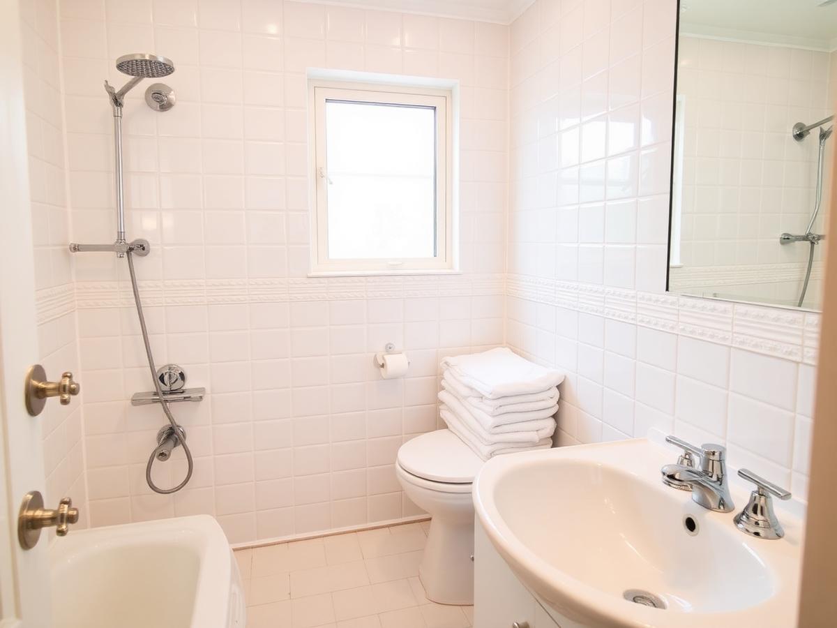 Freshly cleaned bathroom